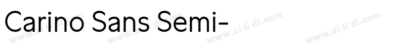 Carino Sans Semi字体转换